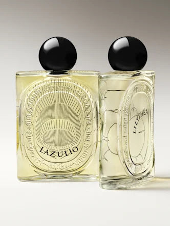 Diptyque’s iconic oval is engraved in the glass to elevate the bottle.